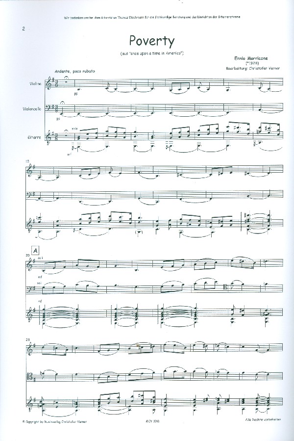 Cinema für Violine (Flöte),