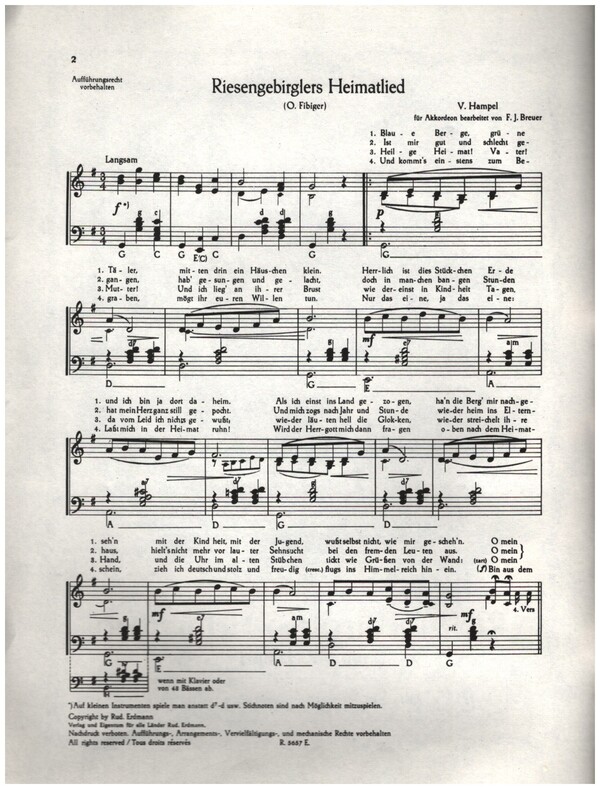 Riesengebirglers Heimatlied