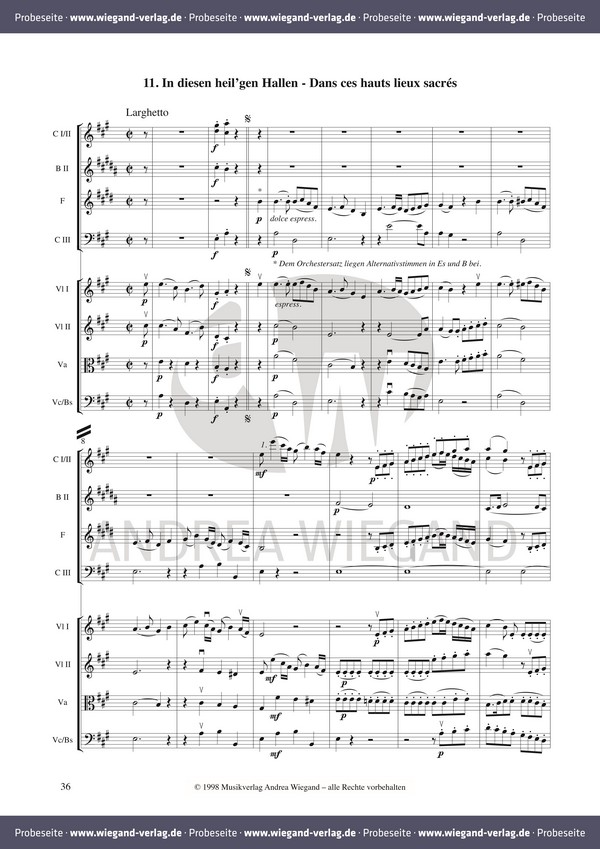 Die Zauberflöte Orchestersuite