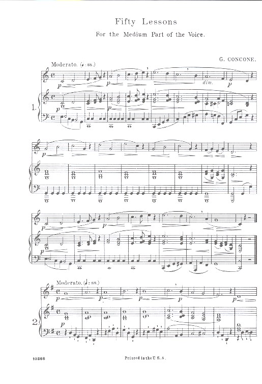 50 Lessons op.9 for medium voice