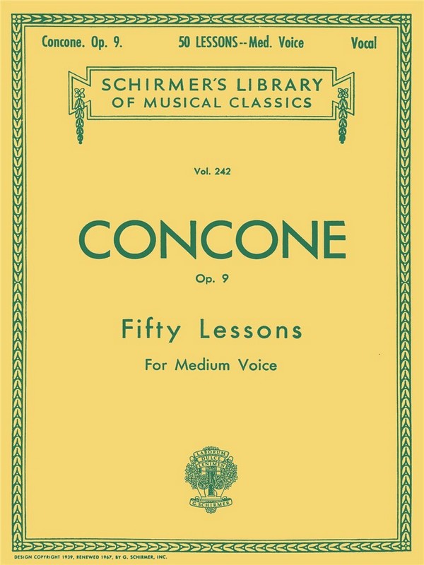 50 Lessons op.9 for medium voice