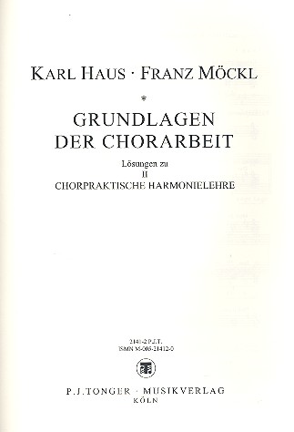 Grundlagen der Chorarbeit