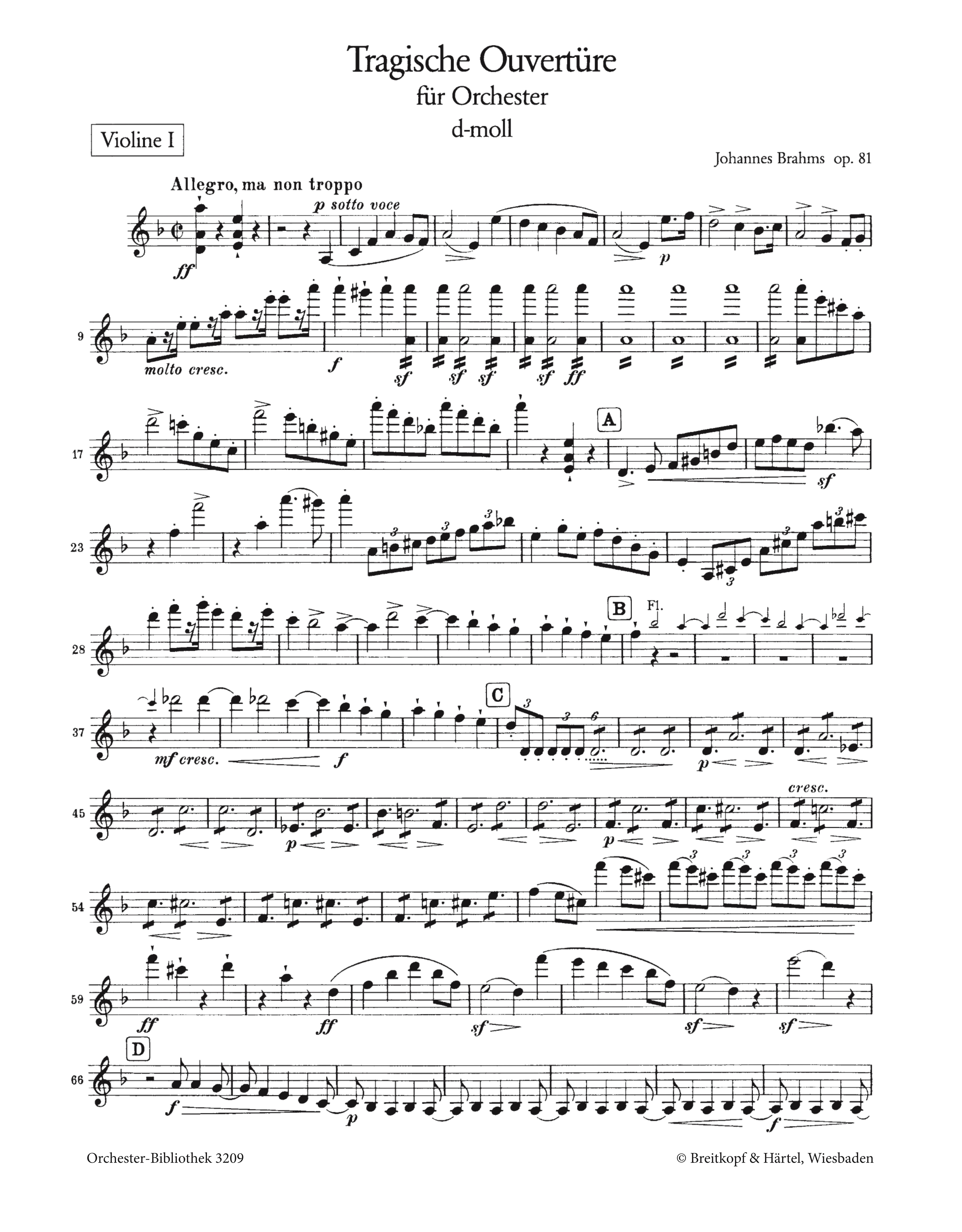 Tragische Ouvertüre d-Moll op.81