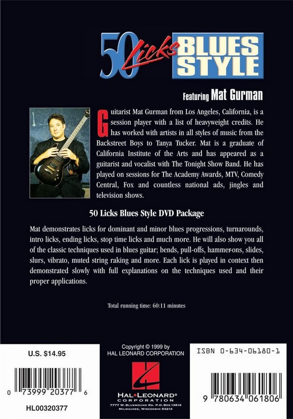 50 Licks Blues Style DVD-Video