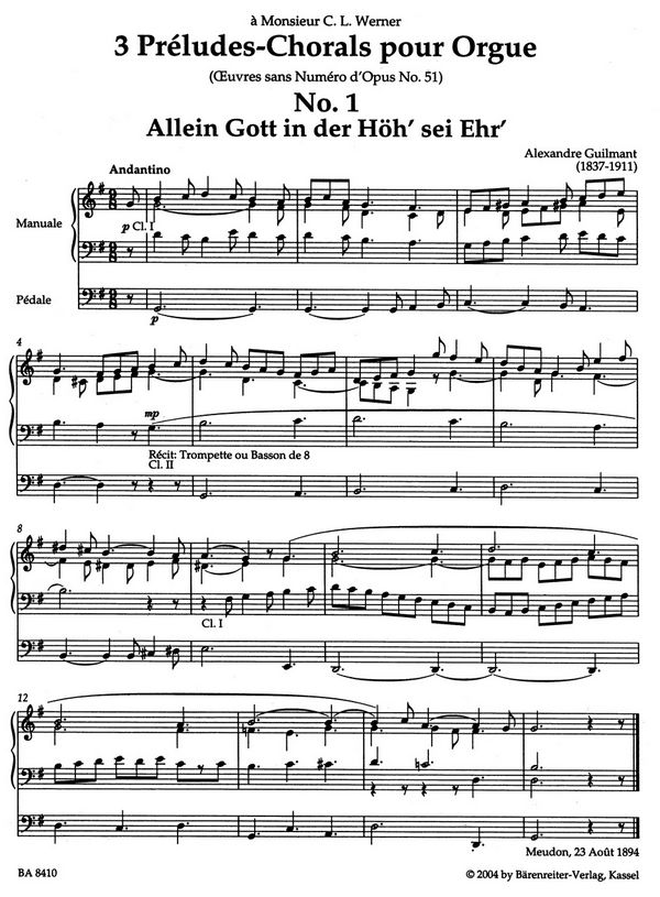 Ausgewählte Orgelwerke