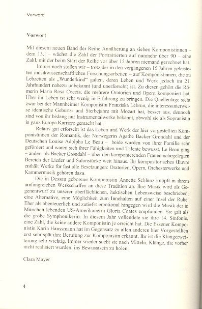 Annäherung 13 - an 7 Komponistinnen
