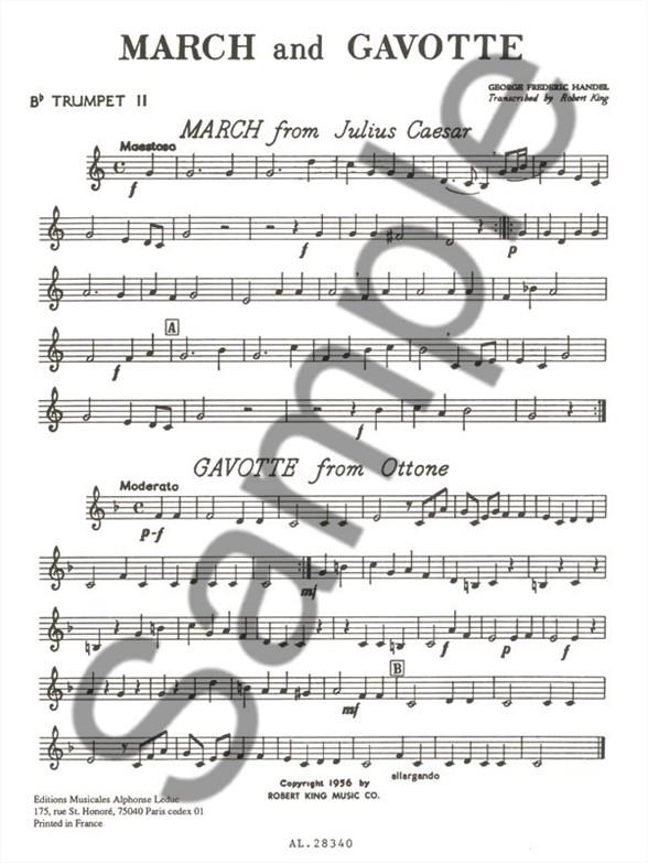 March and Gavotte for brass