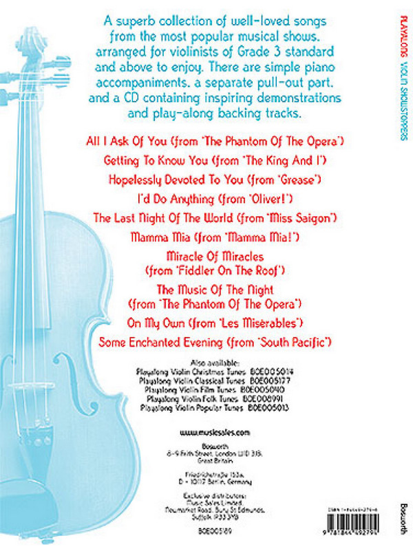 Playalong Violin Showstoppers (+CD):