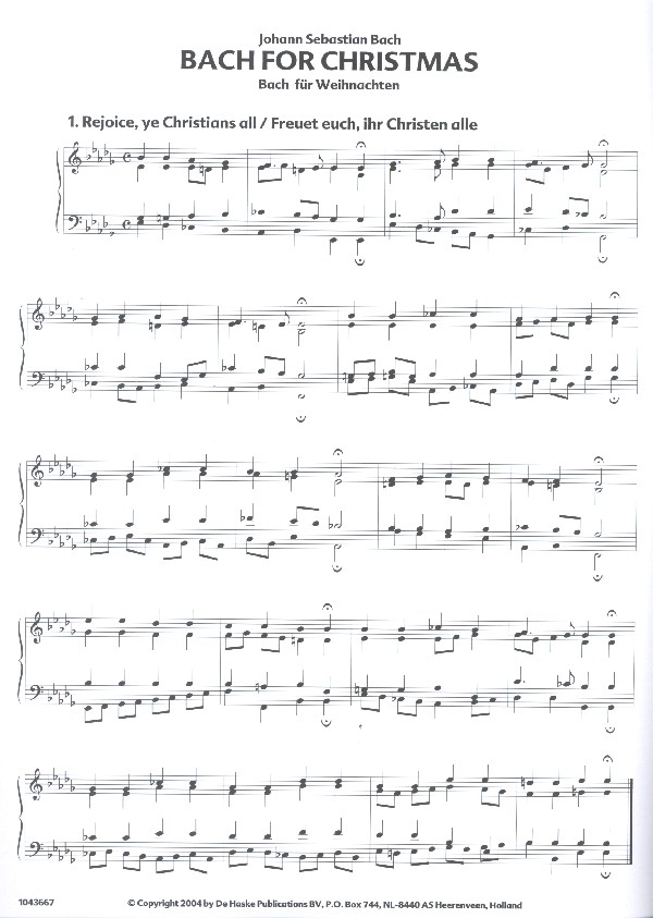 Bach for christmas für variables Bläserquartett