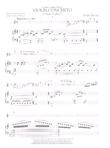 Violin concerto for violin and