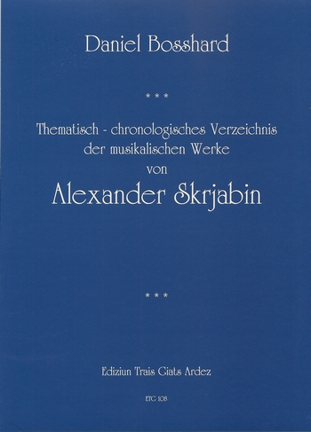 Thematisch-chronologisches Verzeichnis der musikalischen Werke von