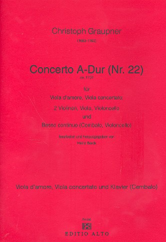Concerto A-Dur Nr.22 für Viola d'amore,