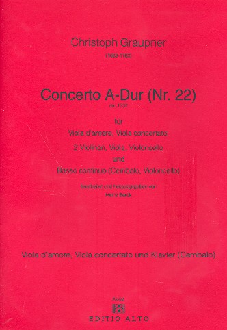 Concerto A-Dur Nr.22 für Viola d'amore,