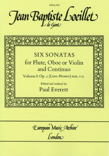 6 sonatas for flute, oboe (vl) and bc  Vol.1
