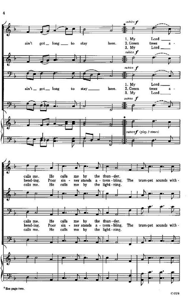 Steal away  for male chorus a cappella