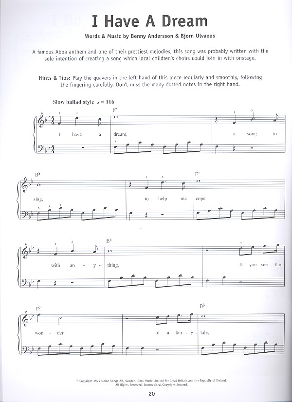 Abba: Really easy piano