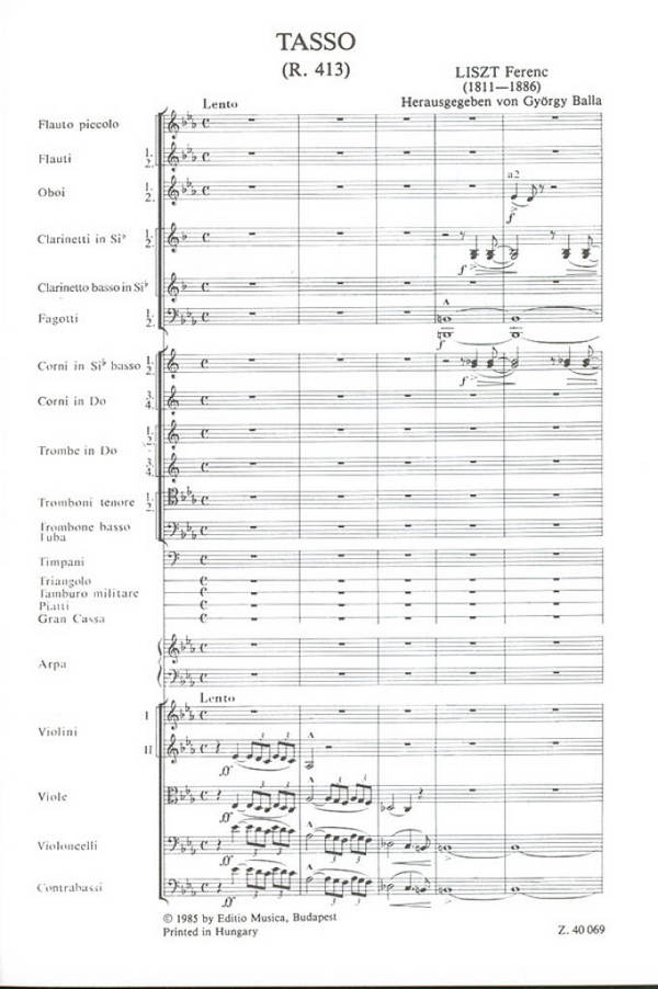 Tasso Sinfonische Dichtung für