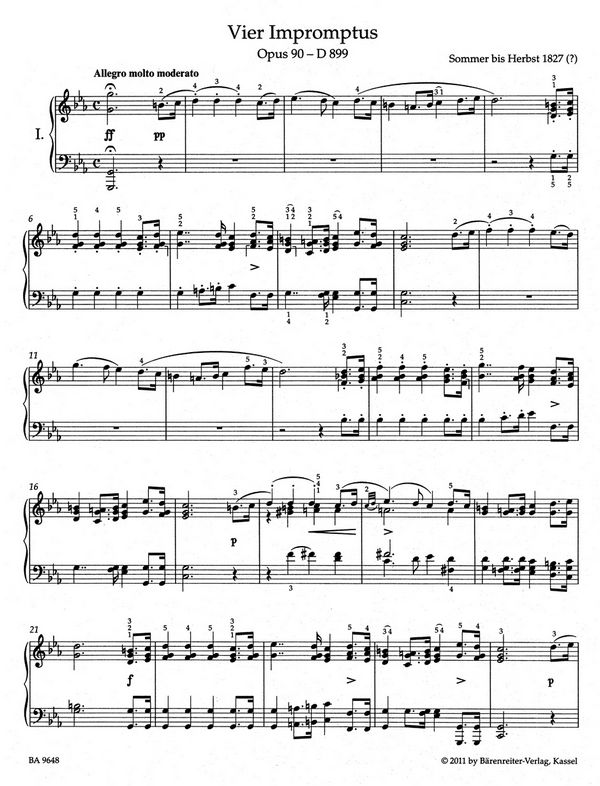 Impromptus D899 op.90  und  D935 op.posth.142
