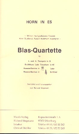 Blas-Quartette für 4 Blechbläser