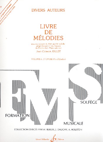 Livre de mélodies vol.6 pour 1-6 voix