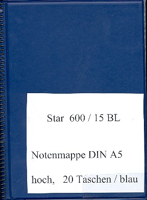Notenmappe DIN A5 hoch 20 Taschen