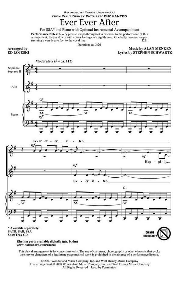 Ever ever after for female chorus