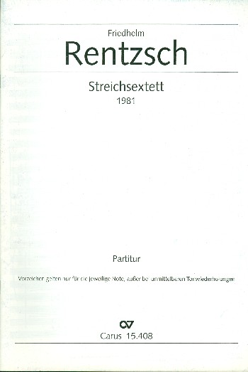 Streichsextett 1981 für 2 Violinen,