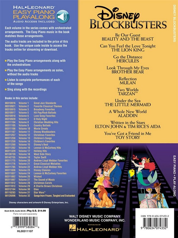 Disney Blockbuster (+Play Along Audio Access )