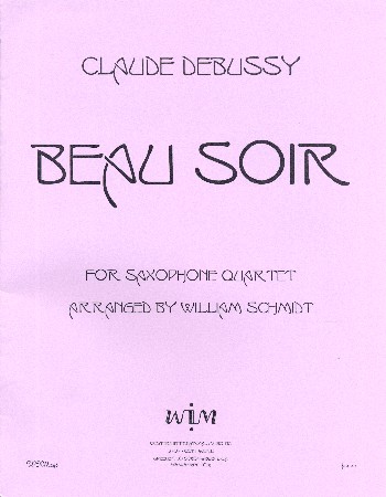 Beau soir for 4 saxophones (SATB)