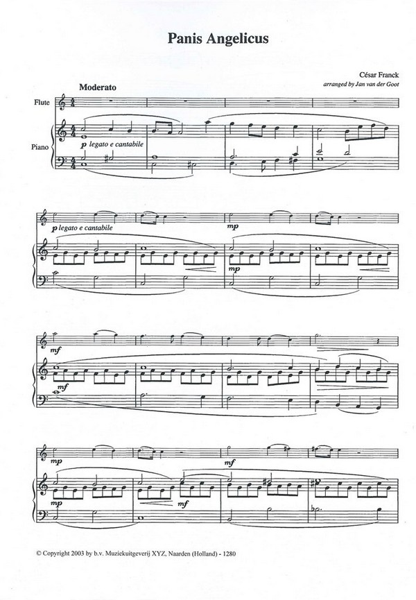 Panis angelicus for flute and piano