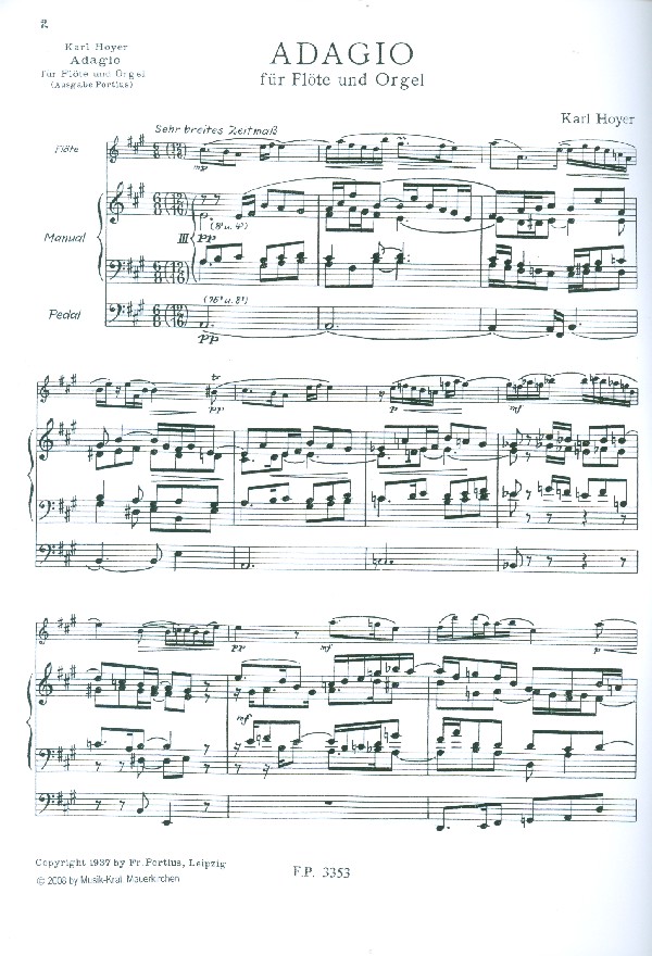 Adagio für Flöte und Orgel