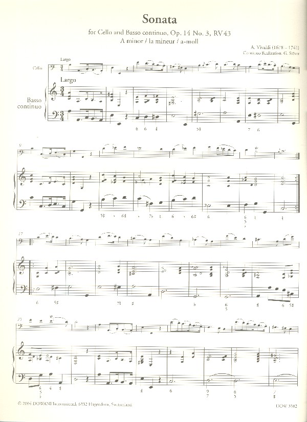 Sonate a-Moll op.14,3 RV43 (+CD)