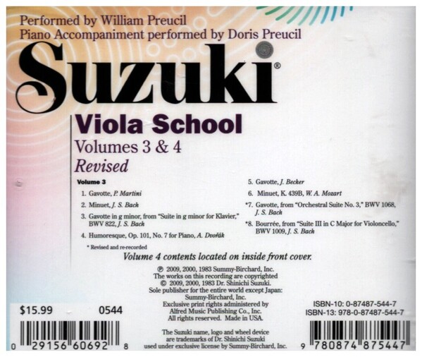 Suzuki Viola School vol.3-4 