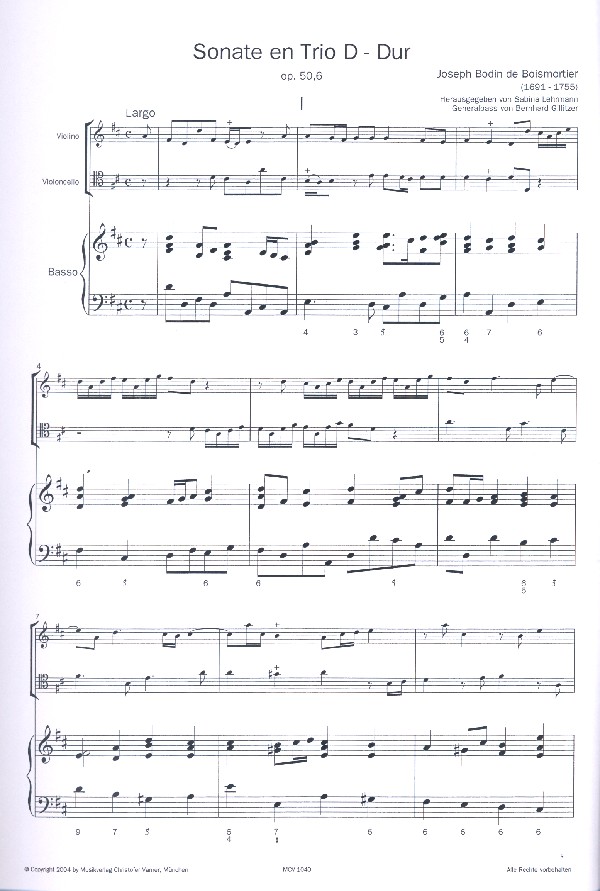 Sonate D-Dur op.50 für Violine,