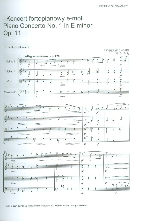 Piano concerto no.1 in E minor op.11