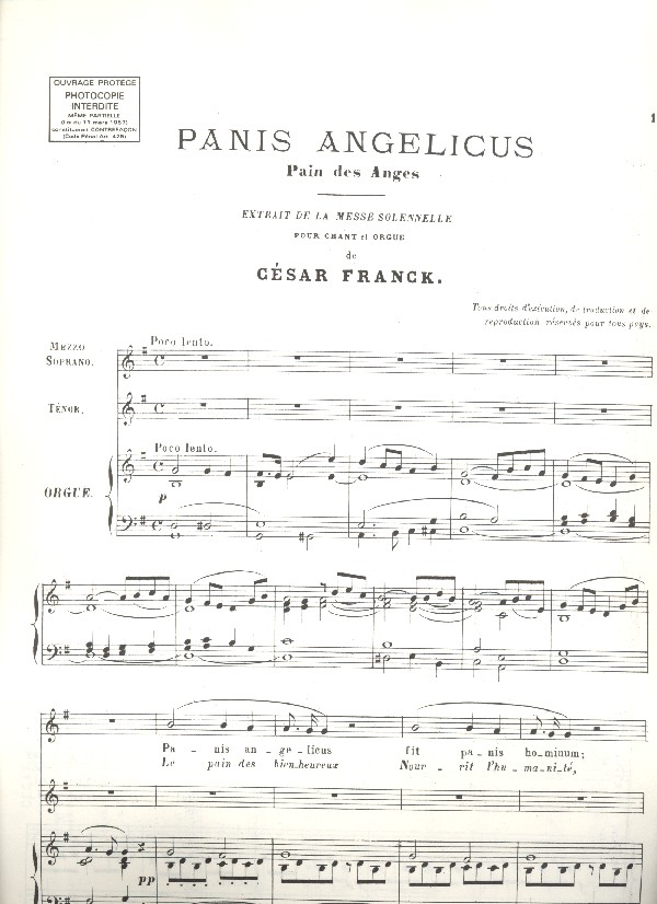 Panis angelicus pour mezzo-