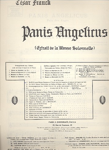 Panis angelicus pour mezzo-