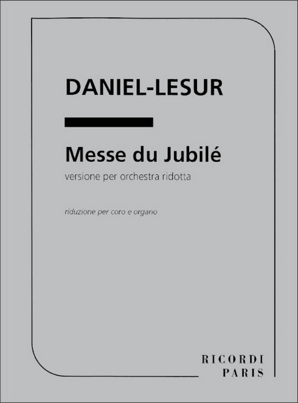 Messe du jubile riduzione