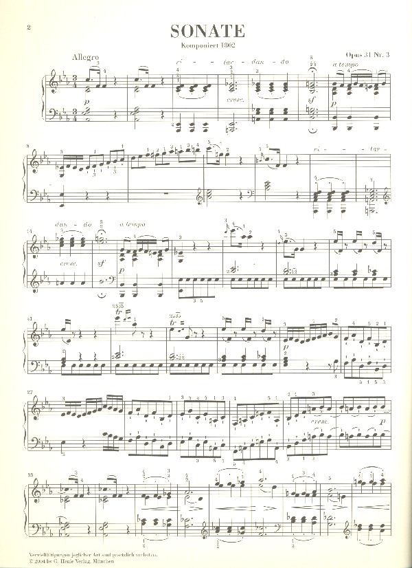 Sonate Es-Dur op.31,3