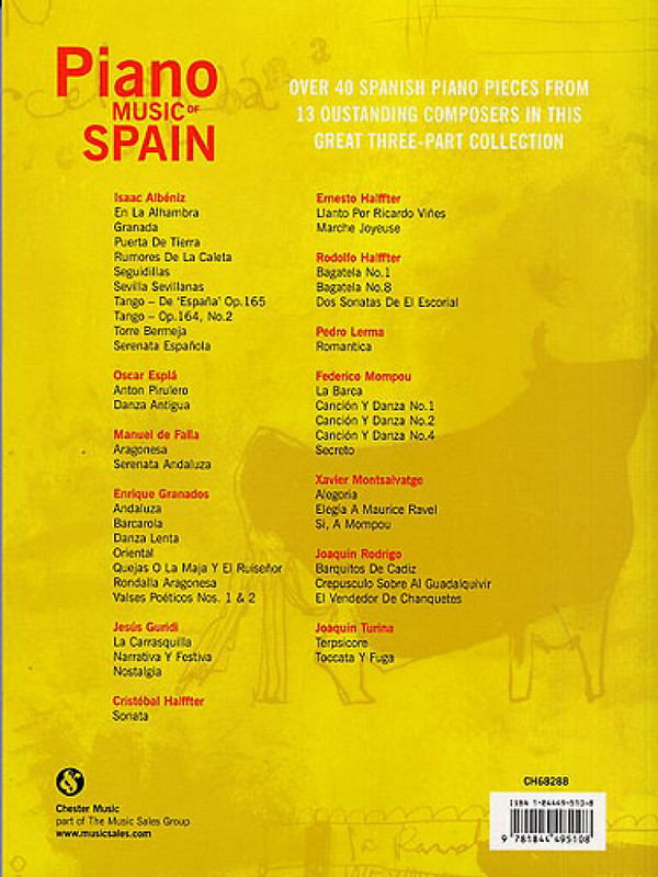 Piano music of Spain vol.1 for piano