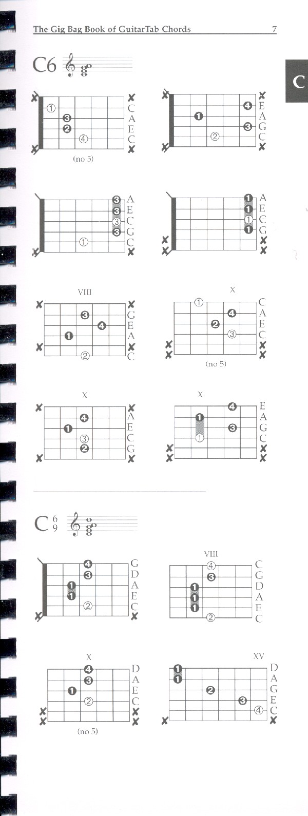 The gig bag book of guitar tab chords over 2100 chords