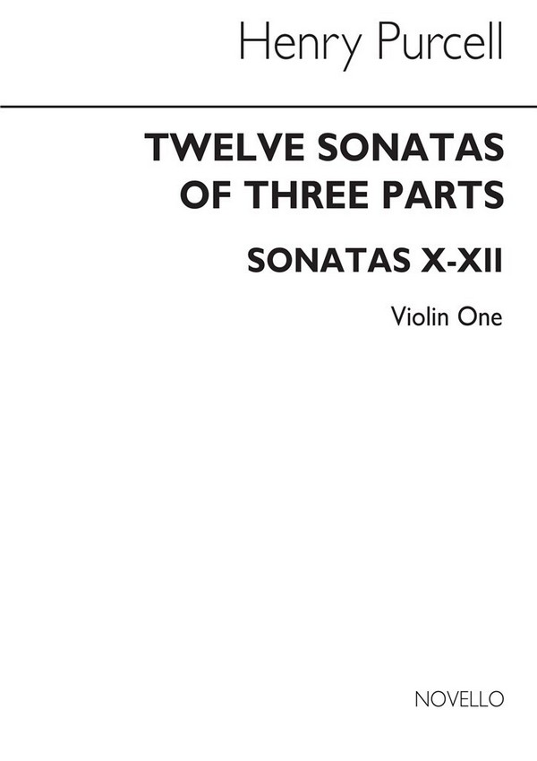 12 sonatas of 3 parts no.10-12 for violin 1