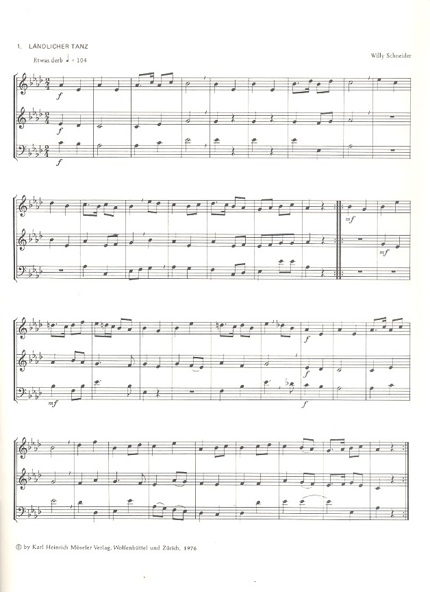 Spielbuch für Bläser Band 2 - 19 leichte Stücke in Sätzen