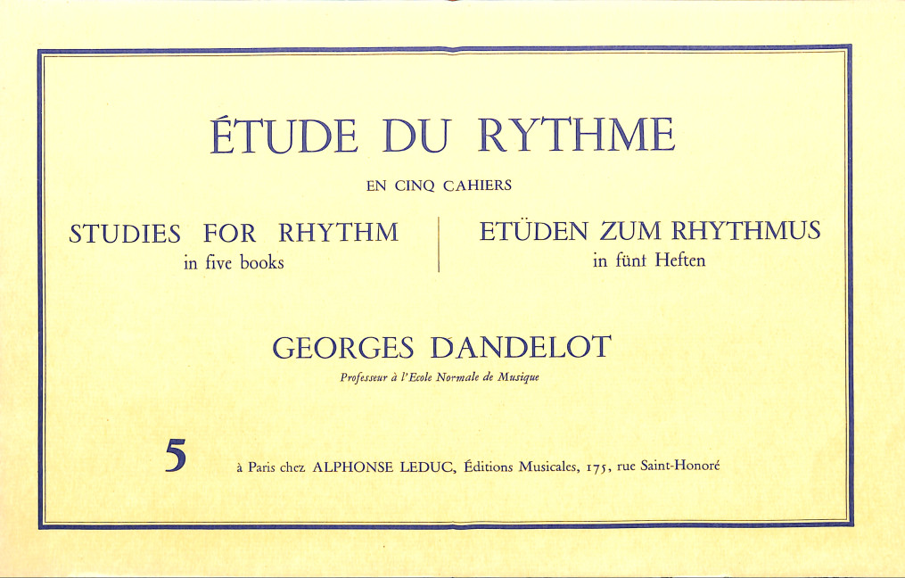 Étude du rythme vol.5