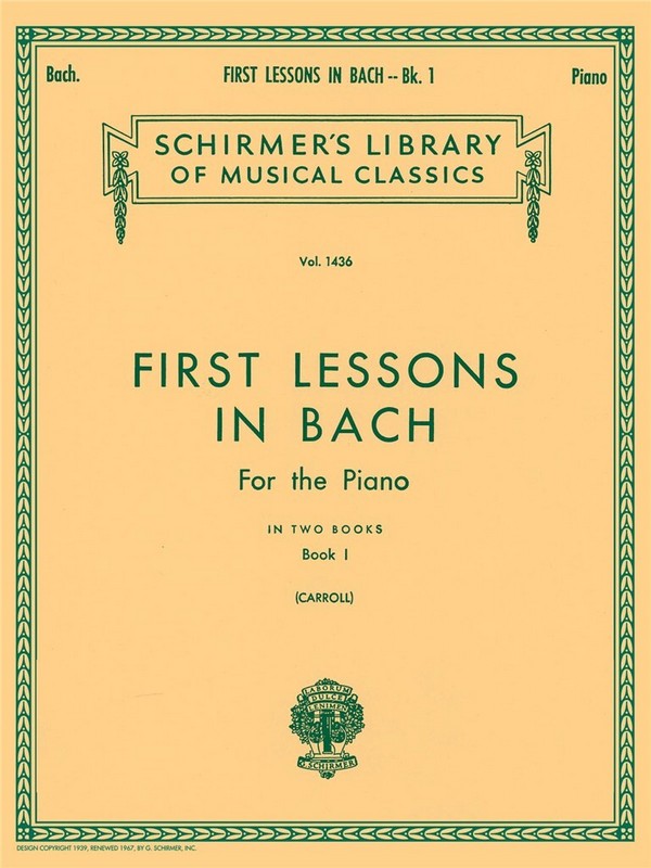 First lessons in Bach vol.1