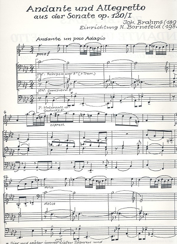 Andante und Allegretto aus der Sonate op.120,1