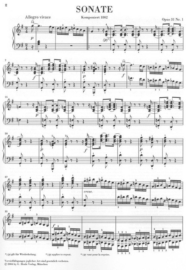 Sonate G-Dur op.31,1