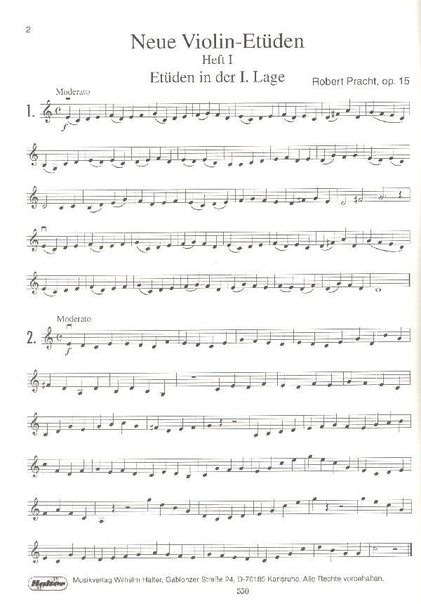 Neue Violin-Etüden op.15 Band 1