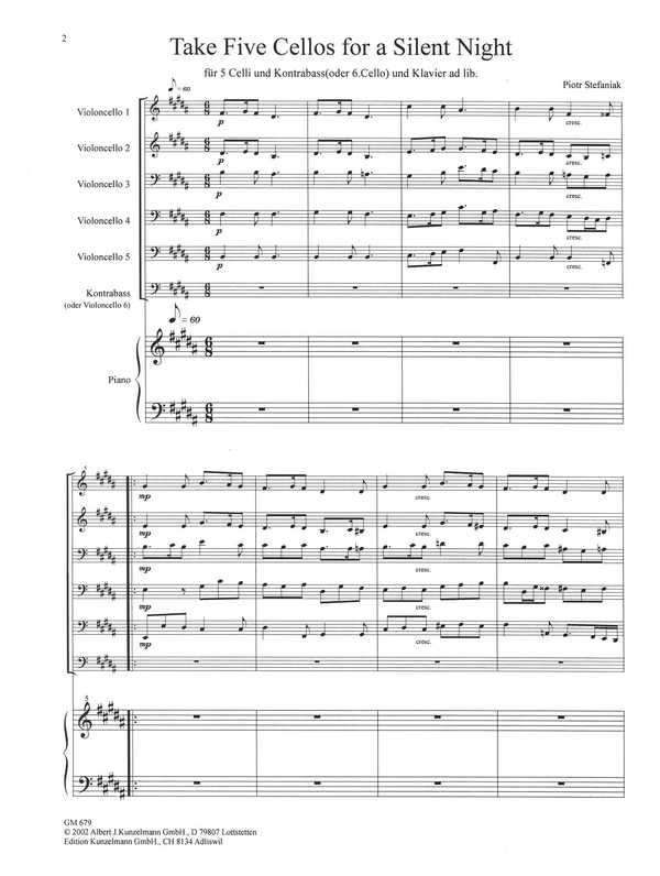 Take 5 cellos for a Silent Night