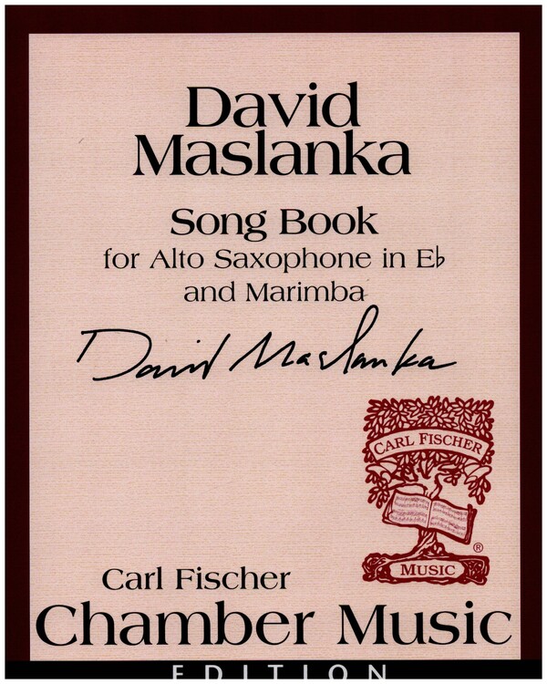 Song Book for alto saxophone